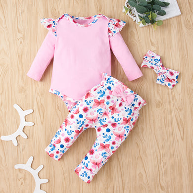 babygirl and toddler girl clothing set