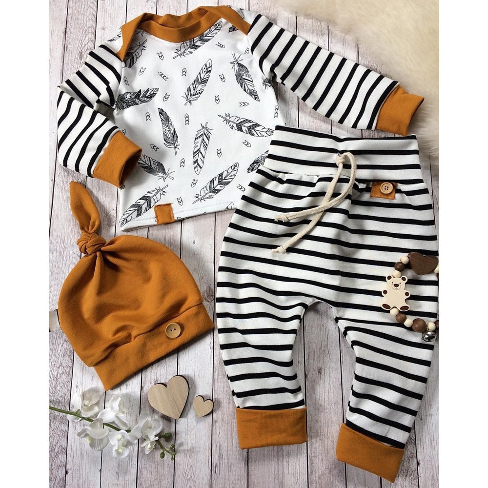 Baby Boy and Toddler Boy Feather Set