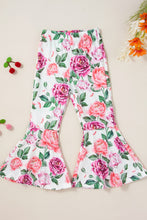 Load image into Gallery viewer, Toddler Girl and Girls Top and Floral Bell Bottoms Pants Set
