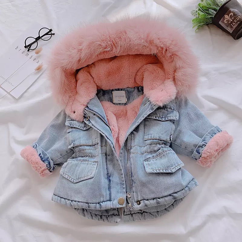 Plush Denim Jacket