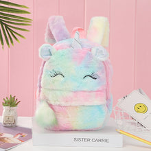 Load image into Gallery viewer, Plush Unicorn Backpack
