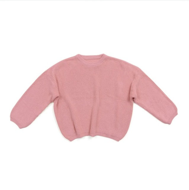 Baby girl and toddler girl knitted sweaters