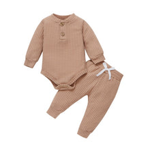 Cargar imagen en el visor de la galería, Baby Boy and Toddler Boy Long Sleeve Ribbed Knit Set
