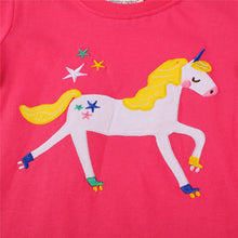 Load image into Gallery viewer, Prancing Unicorn Sleeved T-Shirt
