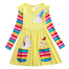 Load image into Gallery viewer, Sleeved Rainbow Dress
