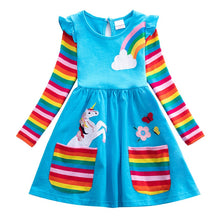 Load image into Gallery viewer, Sleeved Rainbow Dress
