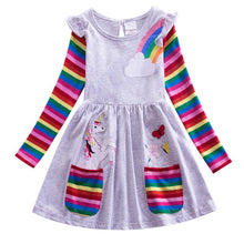 Load image into Gallery viewer, Sleeved Rainbow Dress
