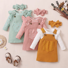 Cargar imagen en el visor de la galería, Baby Girl and Toddler Girl Long Sleeve Overall Dress
