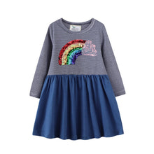 Cargar imagen en el visor de la galería, Rainbow Sequin Sleeved Dress
