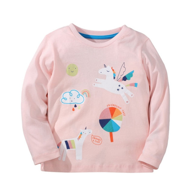 Toddler Girl and Girl Long Sleeve Graphic Tee