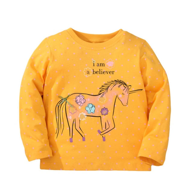 Toddler Girl and Girl Long Sleeve Graphic Tee